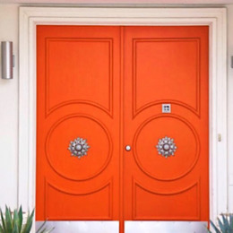 Small orange door