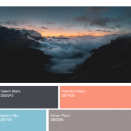 Small mountains winter palettes